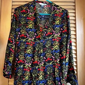 Old Navy Print Henley type top